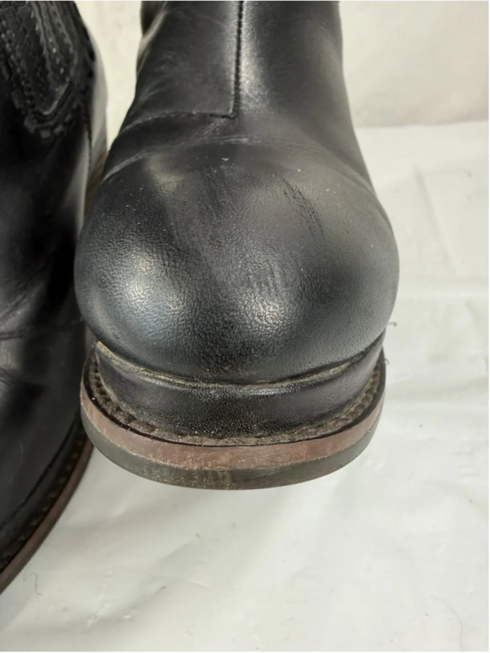 Ariat Ryman knee-high wedge boots SIZE 6.5 B Black Leather